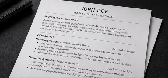 Professional John Doe sample resume