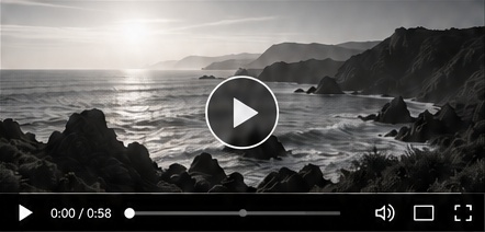 Illustrative coastal video editing preview